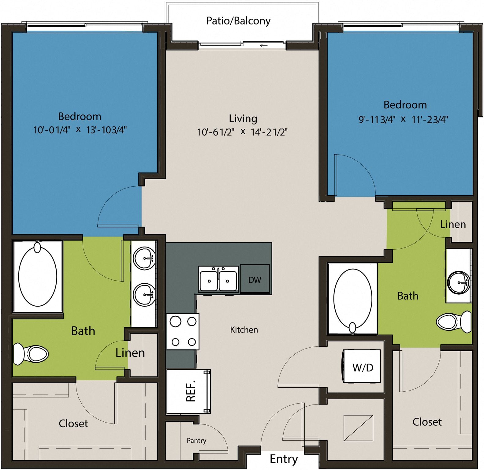 Floor plan layout diagram for 2A